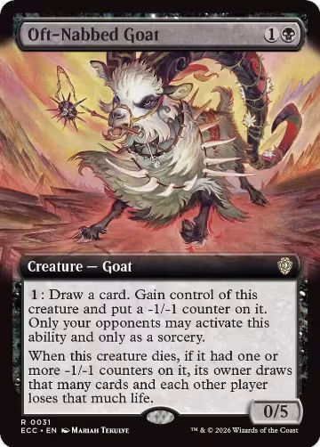 Oft-Nabbed Goat (Extended Art) (31), Commander: Lorwyn Eclipsed — Magic card price