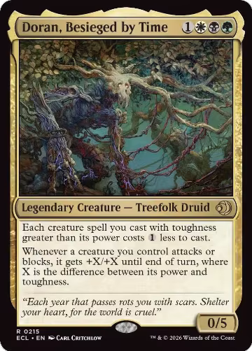 Doran, Besieged by Time (215), Lorwyn Eclipsed — Magic card price