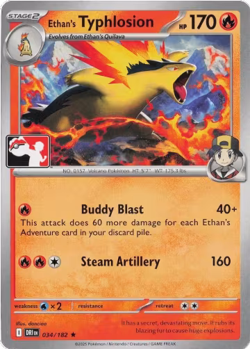 Ethan's Typhlosion - 034/182 (034/182), Prize Pack Series Cards — Pokémon card price