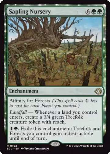 Sapling Nursery (192), Lorwyn Eclipsed — Magic card price