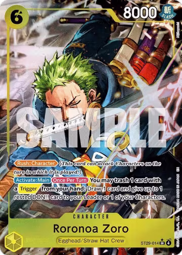 Roronoa Zoro (Full Art) (ST29-014), ST-29: Starter Deck 29 Egghead — One Piece card price