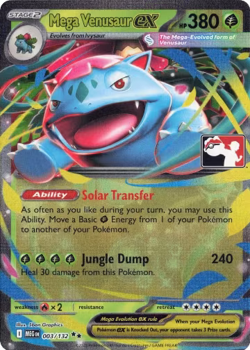 Mega Venusaur ex - 003/132 (003/132), Prize Pack Series Cards — Pokémon card price