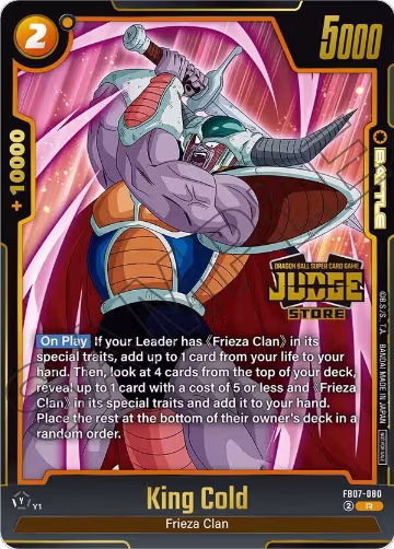 King Cold (Judge Pack (Store Judge) 05) (FB07-080), Tournament and Championship Promos — DB Fusion card price