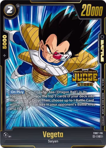 Vegeta (Judge Pack (Store Judge) 05) (FB07-116), Tournament and Championship Promos — DB Fusion card price