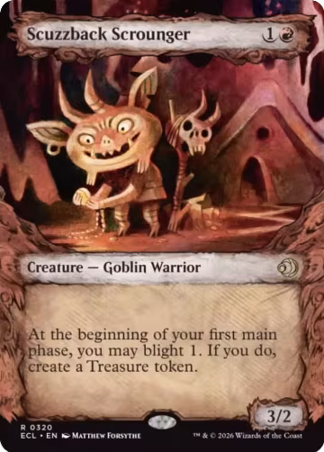 Scuzzback Scrounger (Showcase) (320), Lorwyn Eclipsed — Magic card price