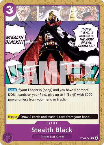 Stealth Black (EB04-041), The Azure Sea's Seven Release Event Cards — One Piece card price
