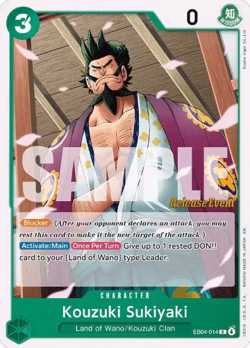Kouzuki Sukiyaki (EB04-014), The Azure Sea's Seven Release Event Cards — One Piece card price