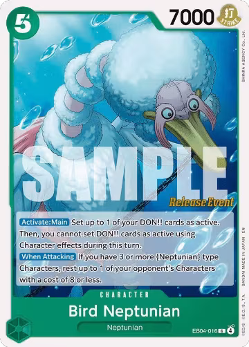 Bird Neptunian (EB04-016), The Azure Sea's Seven Release Event Cards — One Piece card price