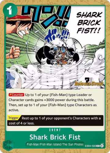 Shark Brick Fist (EB04-020), The Azure Sea's Seven Release Event Cards — One Piece card price