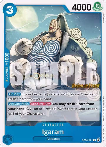 Igaram (EB04-021), The Azure Sea's Seven Release Event Cards — One Piece card price
