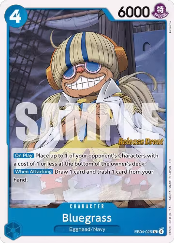 Bluegrass (EB04-026), The Azure Sea's Seven Release Event Cards — One Piece card price