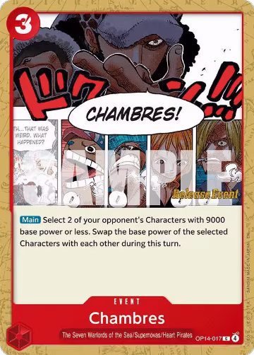 Chambres (OP14-017), The Azure Sea's Seven Release Event Cards — One Piece card price