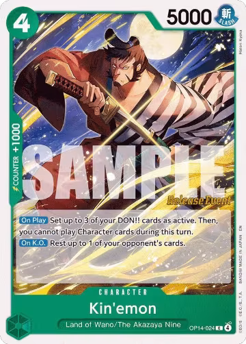 Kin'emon (OP14-024), The Azure Sea's Seven Release Event Cards — One Piece card price