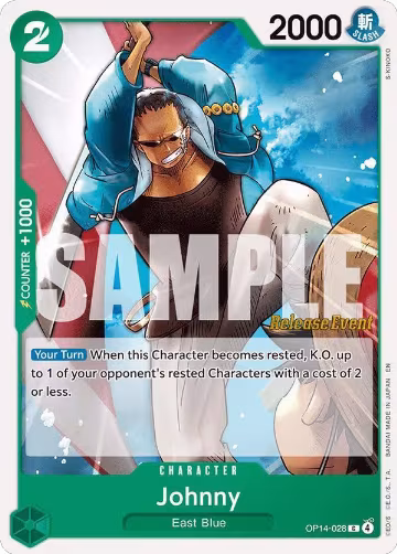 Johnny (OP14-028), The Azure Sea's Seven Release Event Cards — One Piece card price
