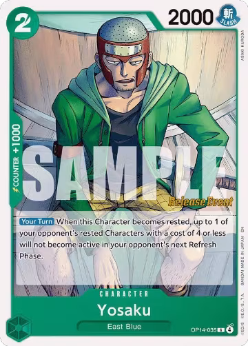 Yosaku (OP14-035), The Azure Sea's Seven Release Event Cards — One Piece card price
