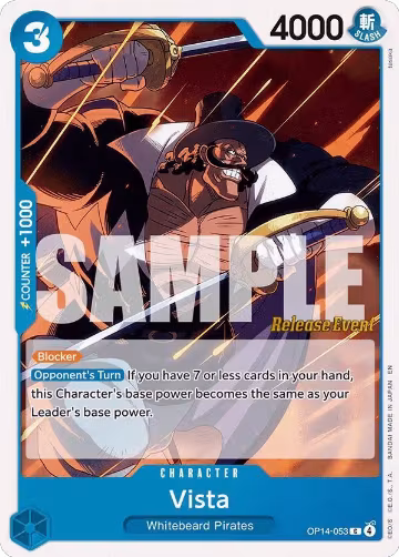 Vista (OP14-053), The Azure Sea's Seven Release Event Cards — One Piece card price