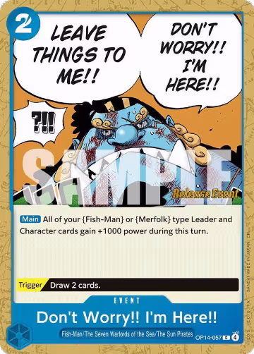 Don't Worry!! I'm Here!! (OP14-057), The Azure Sea's Seven Release Event Cards — One Piece card price