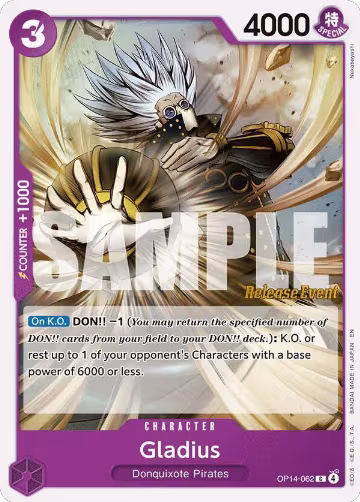 Gladius (OP14-062), The Azure Sea's Seven Release Event Cards — One Piece card price