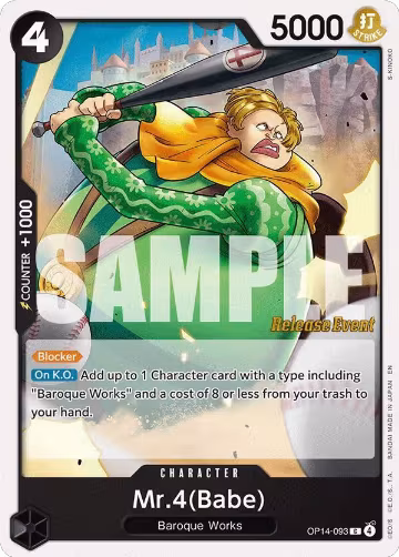 Mr.4(Babe) (OP14-093), The Azure Sea's Seven Release Event Cards — One Piece card price