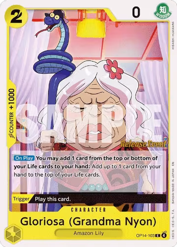 Gloriosa (Grandma Nyon) (OP14-103), The Azure Sea's Seven Release Event Cards — One Piece card price