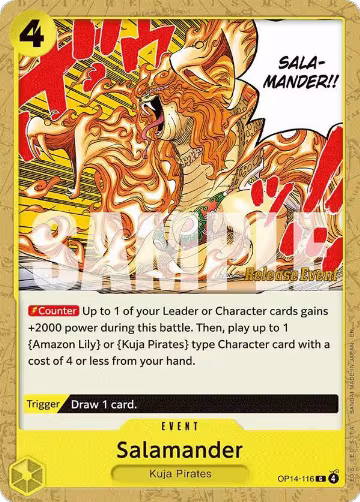 Salamander (OP14-116), The Azure Sea's Seven Release Event Cards — One Piece card price