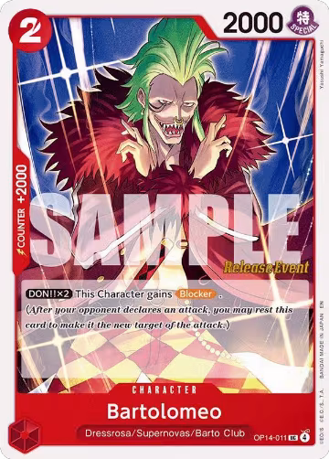Bartolomeo (OP14-011), The Azure Sea's Seven Release Event Cards — One Piece card price