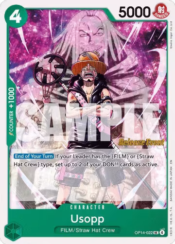 Usopp (OP14-022), The Azure Sea's Seven Release Event Cards — One Piece card price