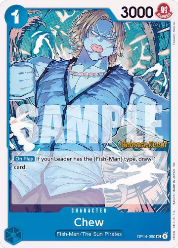 Chew (OP14-050), The Azure Sea's Seven Release Event Cards — One Piece card price