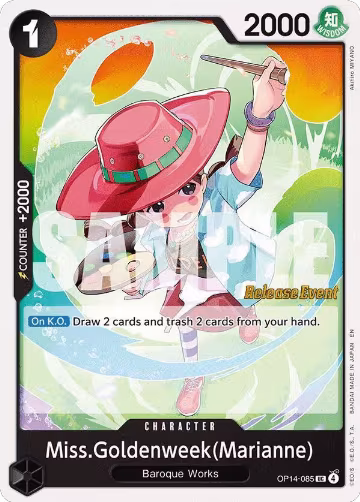 Miss.Goldenweek(Marianne) (OP14-085), The Azure Sea's Seven Release Event Cards — One Piece card price