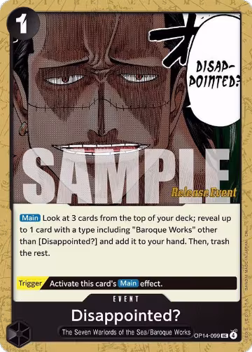 Disappointed? (OP14-099), The Azure Sea's Seven Release Event Cards — One Piece card price