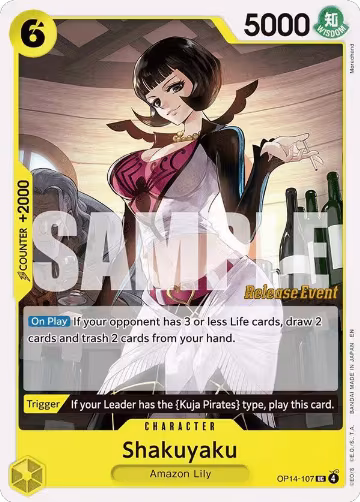 Shakuyaku (OP14-107), The Azure Sea's Seven Release Event Cards — One Piece card price