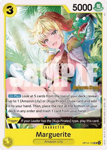 Marguerite (OP14-113), The Azure Sea's Seven Release Event Cards — One Piece card price