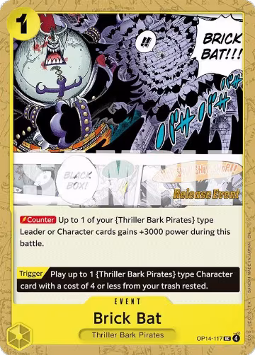 Brick Bat (OP14-117), The Azure Sea's Seven Release Event Cards — One Piece card price