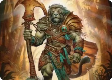 Ajani, Outland Chaperone Art Card (28), Art Series: Lorwyn Eclipsed — Magic card price