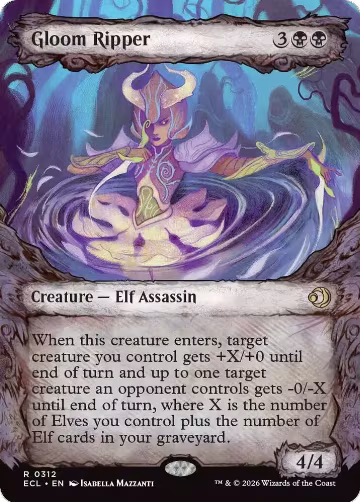 Gloom Ripper (Showcase) (312), Lorwyn Eclipsed — Magic card price