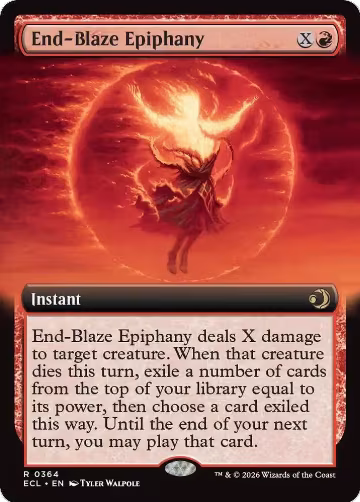 End-Blaze Epiphany (Extended Art) (364), Lorwyn Eclipsed — Magic card price