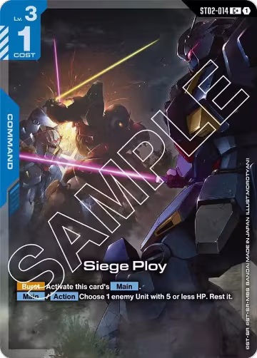 Siege Ploy (C+) (ST02-014), Starter Deck 08: Flash of Radiance — Gundam card price