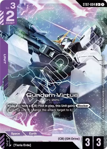 Gundam Virtue (ST07-004) (C+) (ST07-004), Starter Deck 07: Celestial Drive — Gundam card price