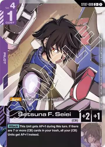 Setsuna F. Seiei (C+) (ST07-009), Starter Deck 07: Celestial Drive — Gundam card price