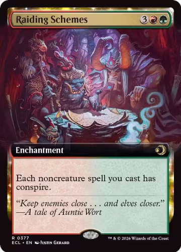 Raiding Schemes (Extended Art) (377), Lorwyn Eclipsed — Magic card price