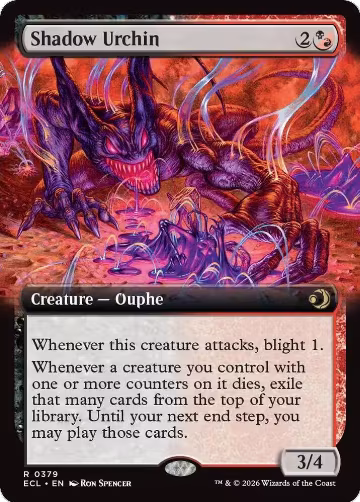 Shadow Urchin (Extended Art) (379), Lorwyn Eclipsed — Magic card price