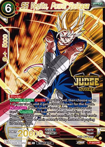 SS Vegito, Power Release (Judge Pack Vol.18) (Store) (P-643), Judge Promotion Cards — DB Super card price