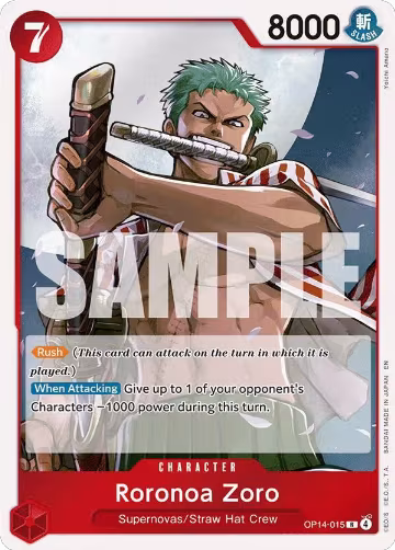 Roronoa Zoro - OP14-015 (OP14-015), The Azure Sea's Seven — One Piece card price