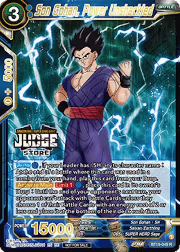 Son Gohan, Power Unshackled (Judge Pack Vol.18) (Store) (BT19-049), Judge Promotion Cards — DB Super card price