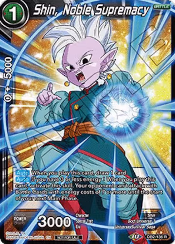 Shin, Noble Supremacy (Ultra-Bout Series Tournament Pack Vol.1) (DB2-136), Tournament Promotion Cards — DB Super card price