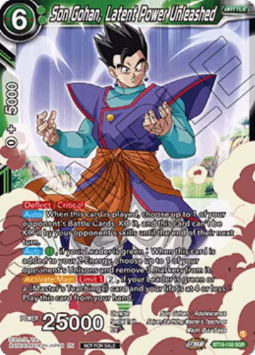 Son Gohan, Latent Power Unleashed (Ultra-Bout Series Tournament Pack Vol.1) (BT19-150), Tournament Promotion Cards — DB Super card price