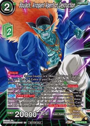 Boujack, Arrogant Agent of Destruction (Ultra-Bout Series Tournament Pack Vol.1) (BT25-075), Tournament Promotion Cards — DB Super card price