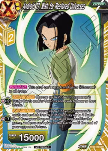 Android 17, Wish for Restored Universes (Ultra-Bout Series Tournament Pack Vol.1) (BT25-143), Tournament Promotion Cards — DB Super card price