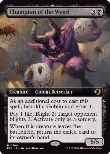 Champion of the Weird (Extended Art) (360), Lorwyn Eclipsed — Magic card price