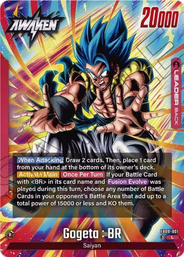 Gogeta : BR - FB09-001 (FB09-001), Dual Evolution — DB Fusion card price